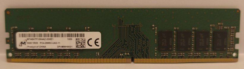 Memoria / RAM: 8 GB PC4 Ram 2666V - UA2 - 11 – Usato da Benglen venduto da Deleter