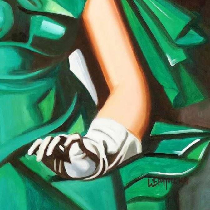 Reproduktionen & Neuware: Lempicka - Mädchen in Grün mit Handschuh – Neu (gemäss Beschreibung) aus Larnaca von KunstDepot24 4