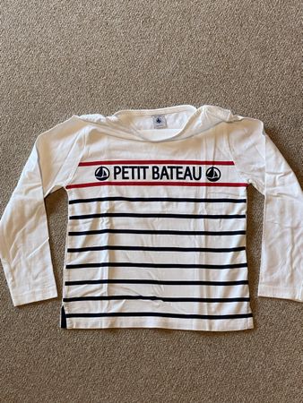 T-shirt Petit Bateau rayé manches longues, taille 8 ans 128