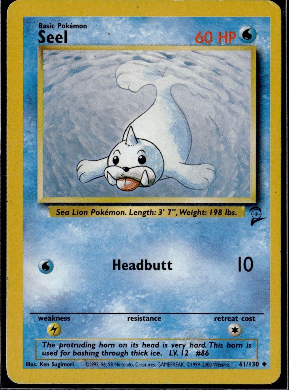 Pokémon Carte collezionabili: Seel Base Set 2 61/130 Pokémon 2000 – Usato da Zürich venduto da pokemon_cards