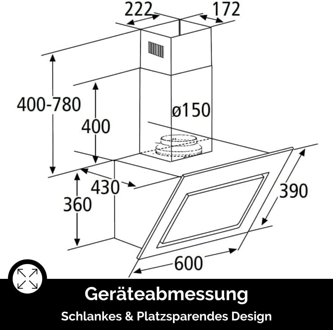 Hottes de ventilation: PKM Dunstabzughaube S7-60ABTH – Neuf avec emballage d'origine à Bottighofen par zaap 6
