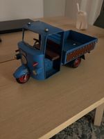 Retro Blechmodell Piaggio Ape – Vintage Deko-Dreirad (Blau)
