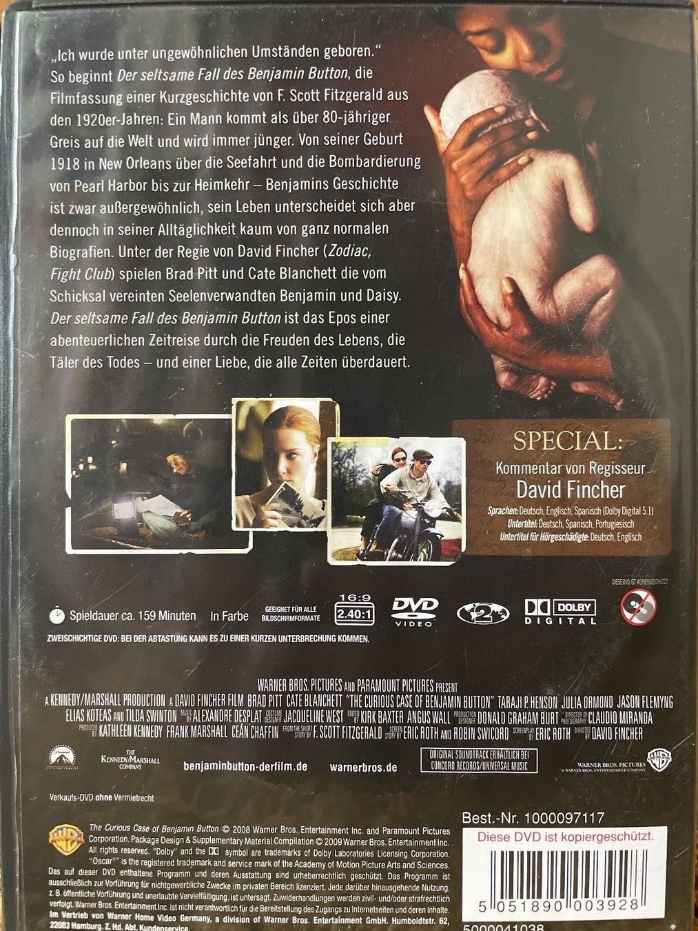 Tutti i DVDs: [DVD] Der Seltsame Fall Des Benjamin Button (2008) – Usato da Frasnacht venduto da GracyStore 1