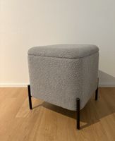 Hocker hellgrau mit Aufbewahrung