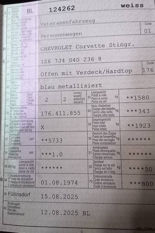Automobili: Chevrolet Corvette Stingray  – Usato da Ettingen venduto da buetikofer02 1