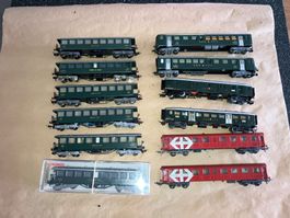 Personenwagen, Märklin, HAG, Fleischmann, Lima, 12 Stk.