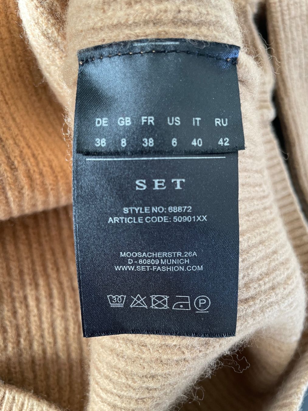 Maglioni & Felpe: Pull col zippé camionneur camel en maille côtelée SET – Usato da Gilly venduto da FlorenceGill 5