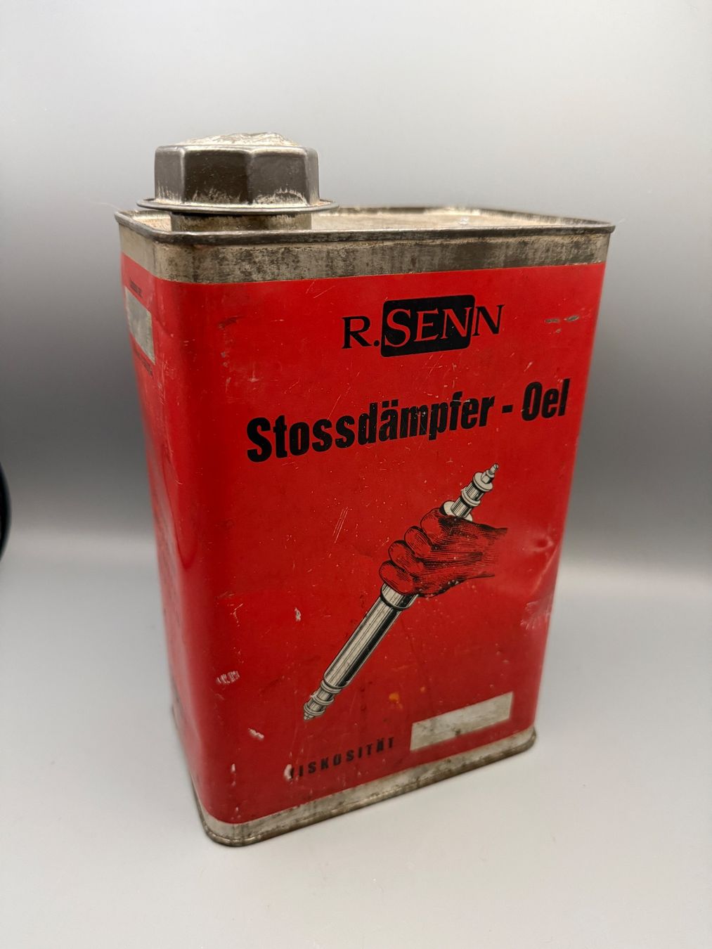 Sonstiges Fahrzeugzubehör: Alte Öldose R.Senn Bern – Gebraucht aus Ueberstorf von Brocandi