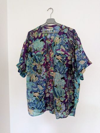 Bluse Missa Seide bunt Blumenmuster Grösse M top Zustand 