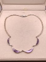 Vintage 925er Silber Collier Halskette 80er Top