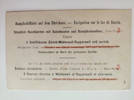 Alte Zürisee Schiffahrt Postkarte, Rarität