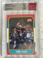 Carte basket Terry Teagle 1986 Fleer Jersey Fusion BGS 10