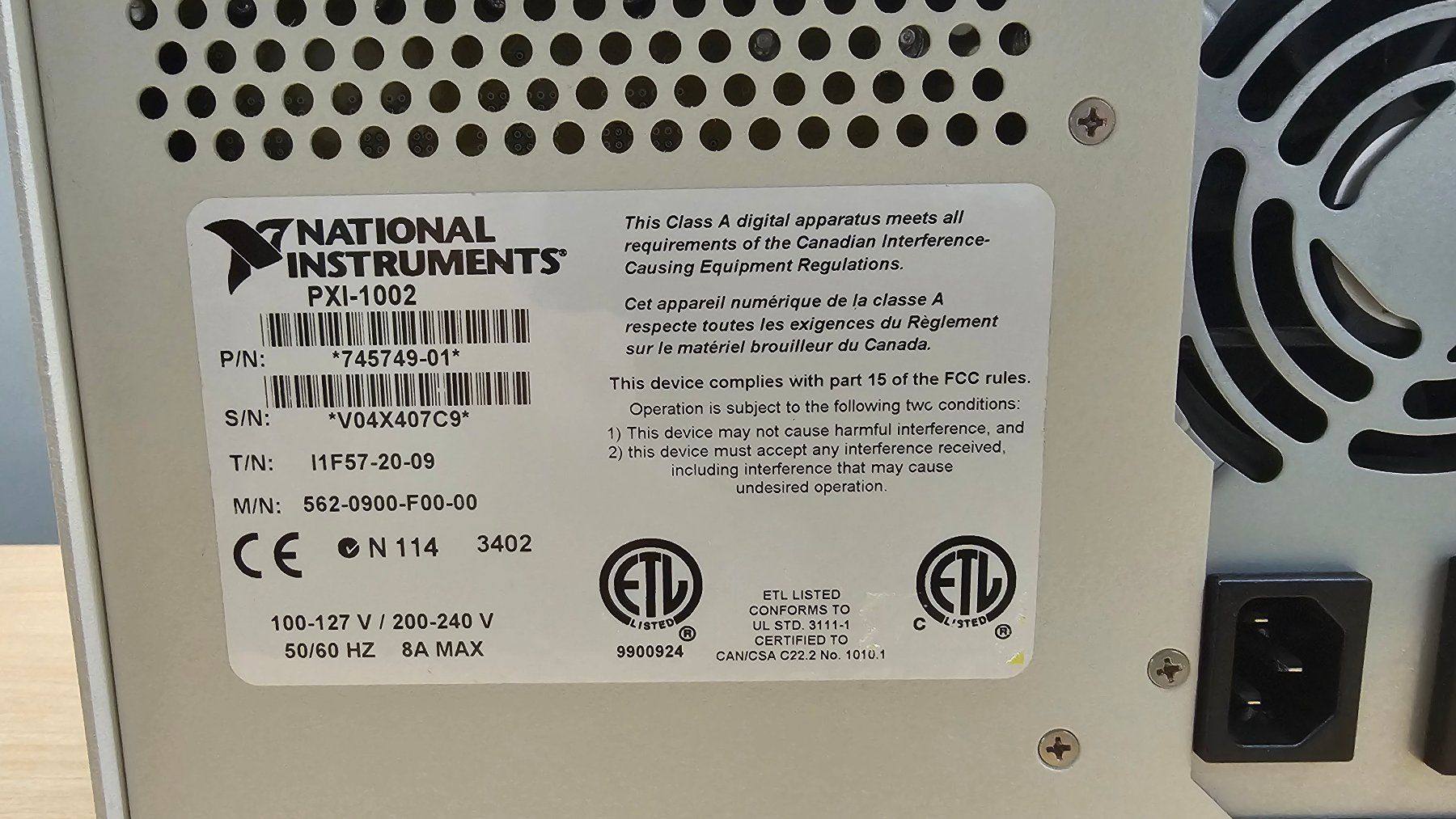 Componenti elettronici: NI PXI-1002 Chassis mit PXI-8101 Controller – Usato da Boniswil venduto da LakeSide_Boniswil 3