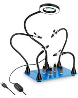 Lötwerkzeug dritte Hand mit 3X-LED Lupe