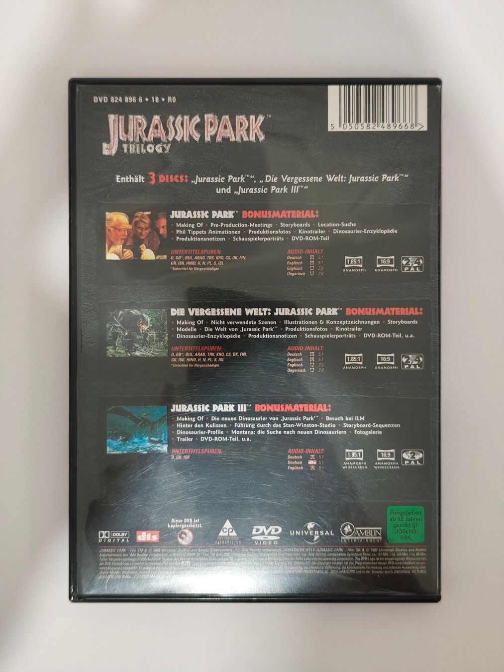 Tous les DVDs: Jurassic Park - Teil 1-3 - DVD Sammlung – D'occasion à Wil SG par anhe87 1