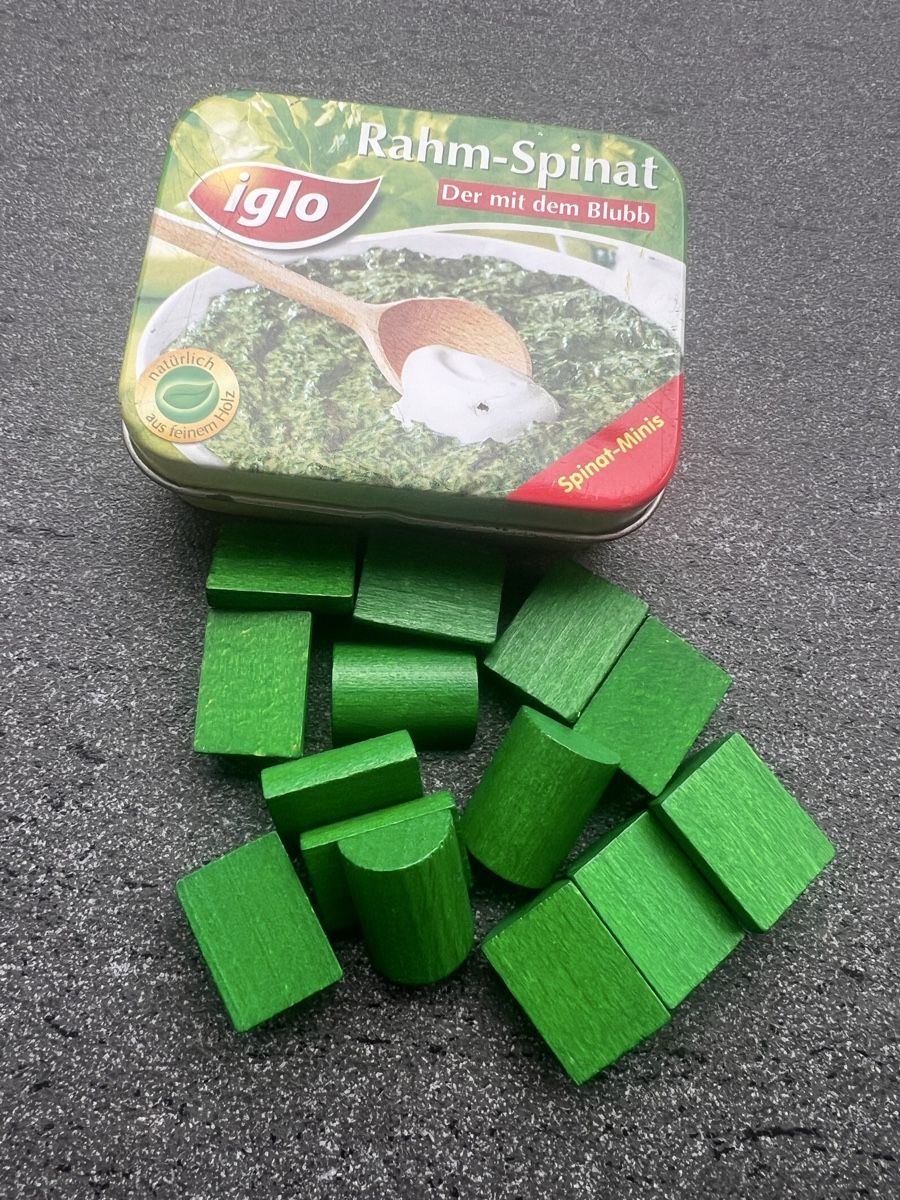 Giocattoli: Iglo Rahm-Spinat Holz in Blechdose – Usato da Thun venduto da cxenia