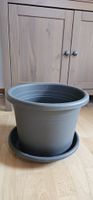 Blumentopf mit Untersetzer Cilio Grösse 35 cm anthrazit