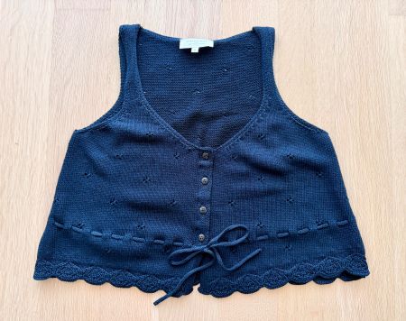 Sézane Stricktop "Giselle" in Navy, Grösse M