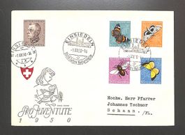 1950 FDC Pro Juventute Ersttagsbrief illustriert EINSIEDELN