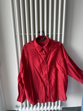 Camicia rossa in lino -Taglia M