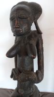 Statue Maternité Baoulé, ancienne  bois h.72cm