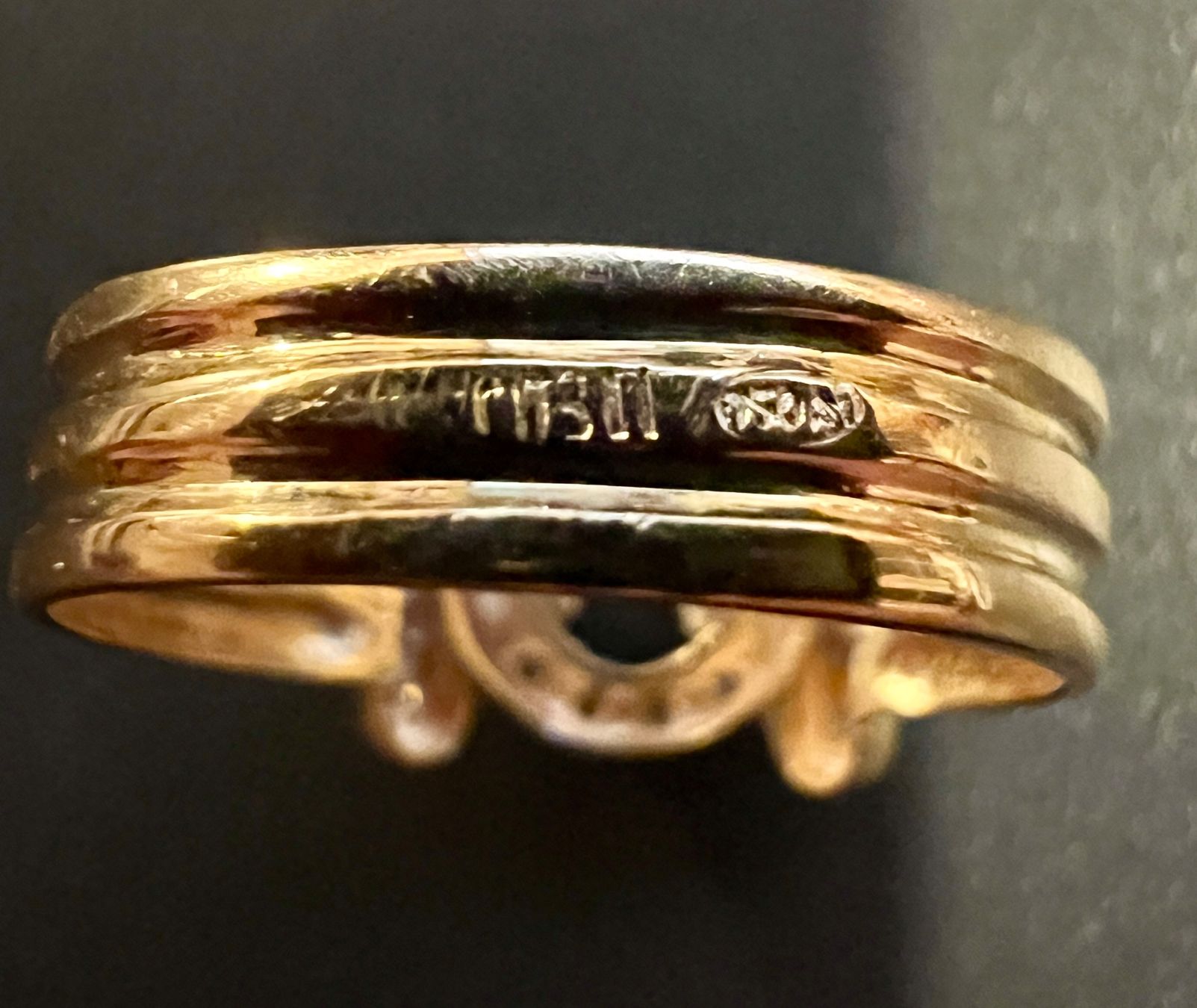 Anelli: Gold-Ring 18 K mit weissen Saphiren – Usato da Chur venduto da Penting1935 8