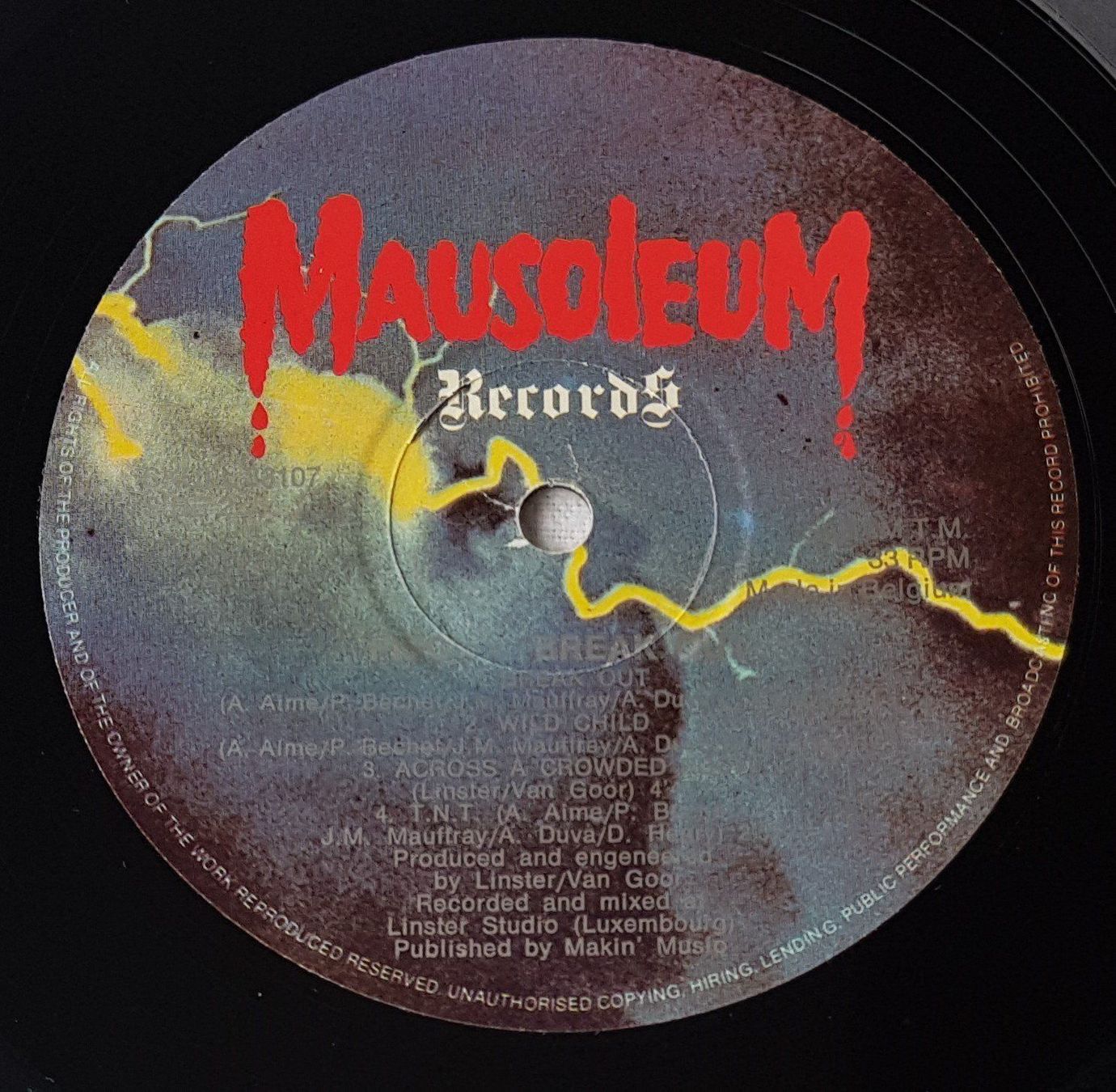 Dischi in vinile: Fisc – Break Out - LP - 1985 - First Press - Mausoleum – Usato da Uster venduto da Zardodel 5