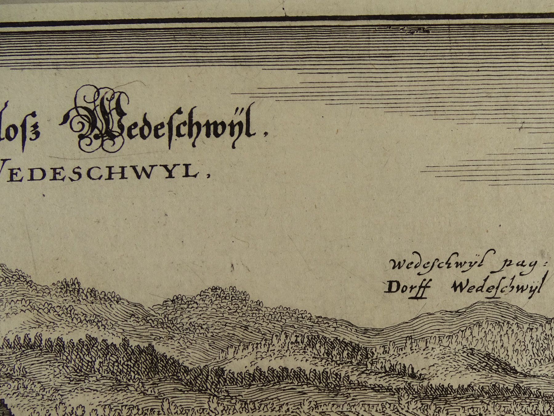 Incisioni: WÄDENSWIL, KUPFERSTICH 1654 – Usato da Grüningen venduto da Kartensammler 5