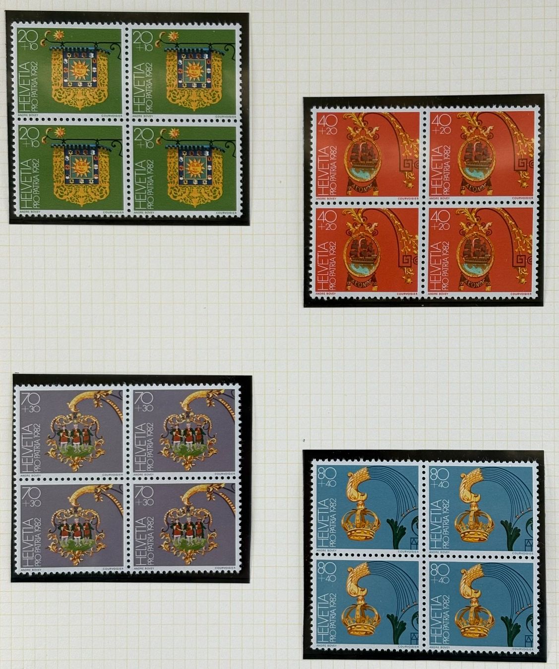 Tutti i francobolli: LOT4 ER BLOCKS BRIEFMARKEN SCHWEIZ NEU – Nuovo (secondo la descrizione) da Ostermundigen venduto da Heavenmaus75