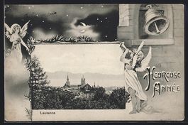 Lausanne, Blick auf das Schloss, Glocken