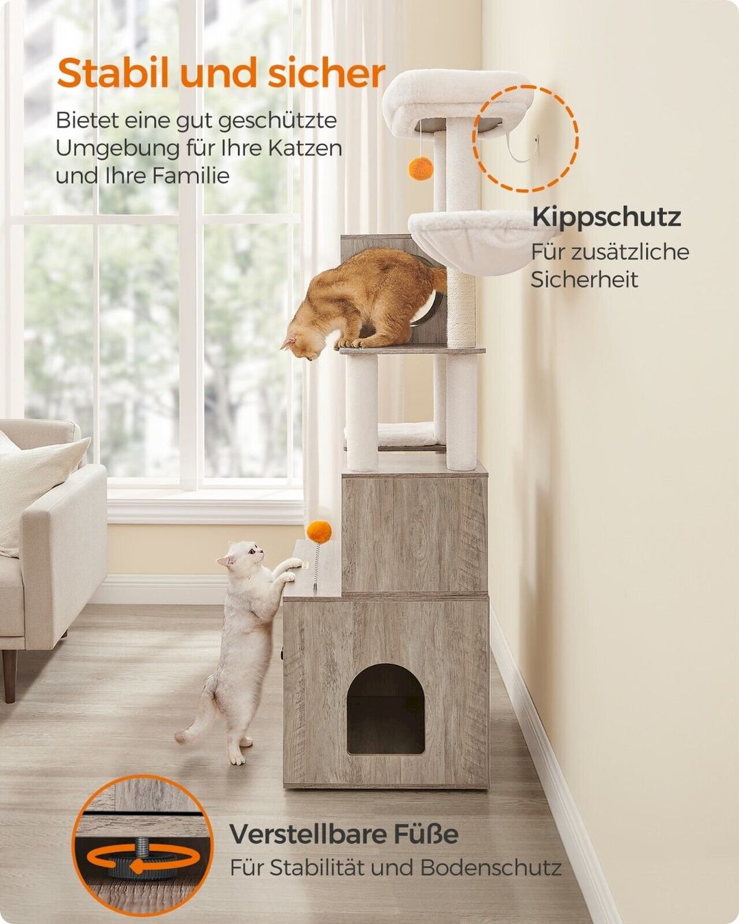Arbres à chats: FEANDREA Kratzbaum 185cm – Neuf avec emballage d'origine à Bottighofen par zaap 8
