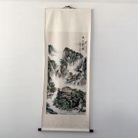 Chinesische Rollbild Wasserfall Landschaft Malerei
