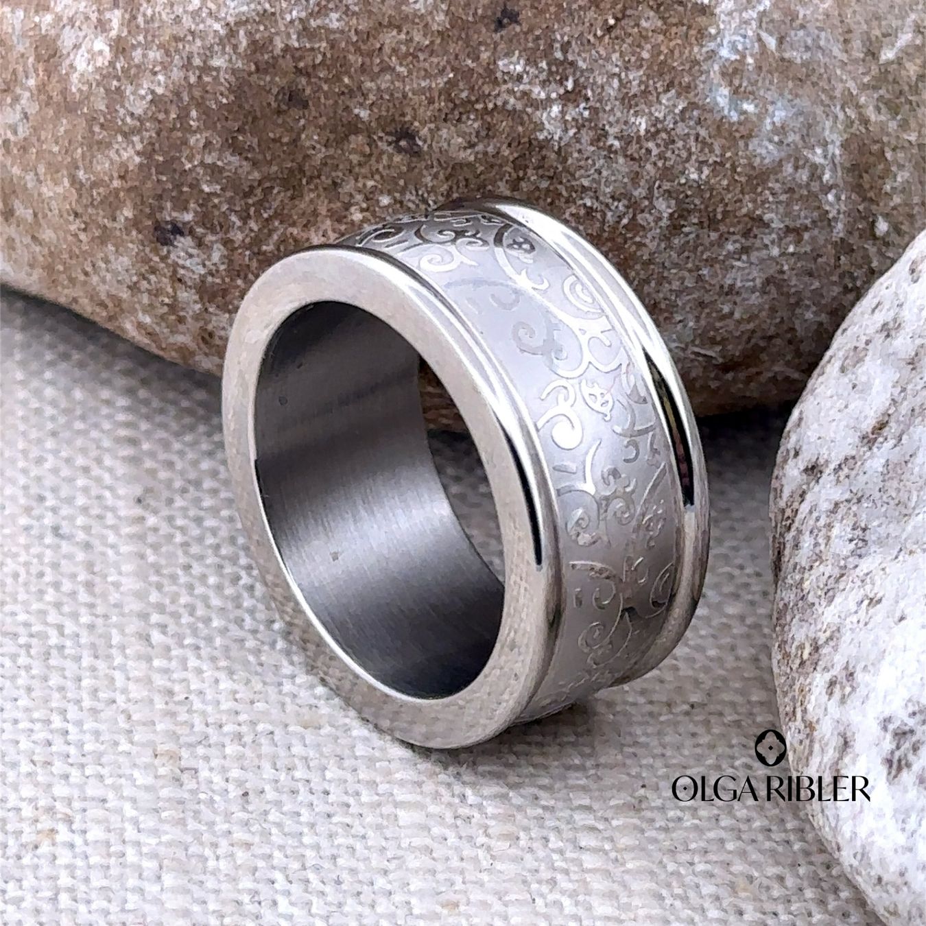 Olga Ribler Bagues: Edelstahl Ring Ringgrösse 60 – Neuf (Voir description) à Luzern par Schmuckoutlet 1