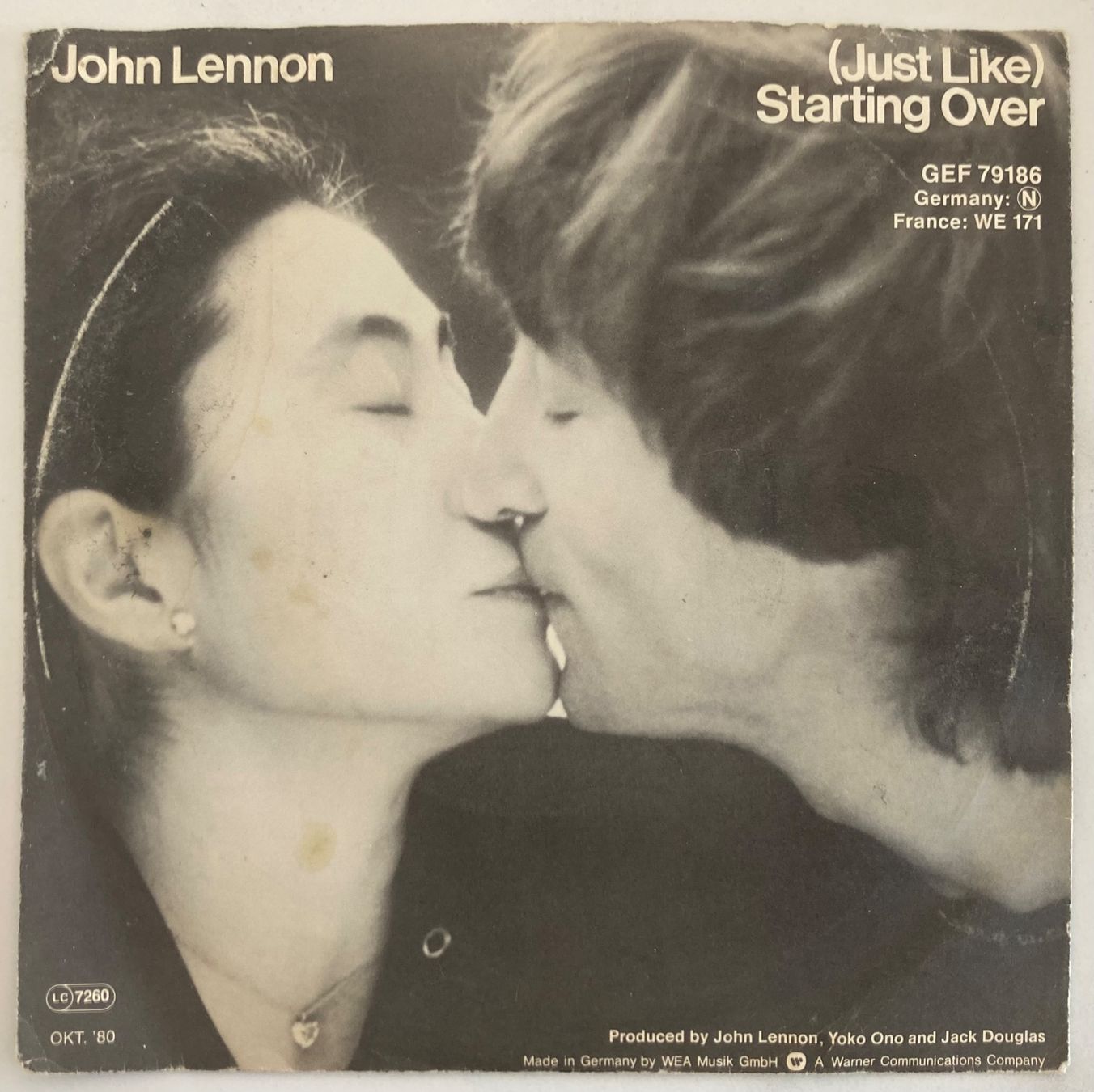 Dischi in vinile: JOHN LENNON - (JUST LIKE) STARTING OVER – Usato da Poliez-Pittet venduto da Newtown-Records