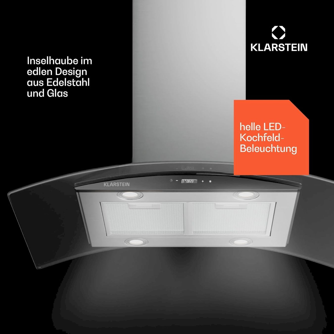 Hottes de ventilation: Klarstein COLETTE Inselhaube 90cm A++ – Neuf avec emballage d'origine à Bottighofen par zaap 3