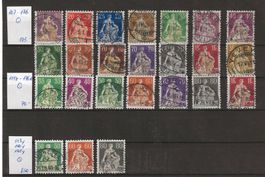 1908 - 1940 : alle "Helvetia mit Schwert" KP 1095.--