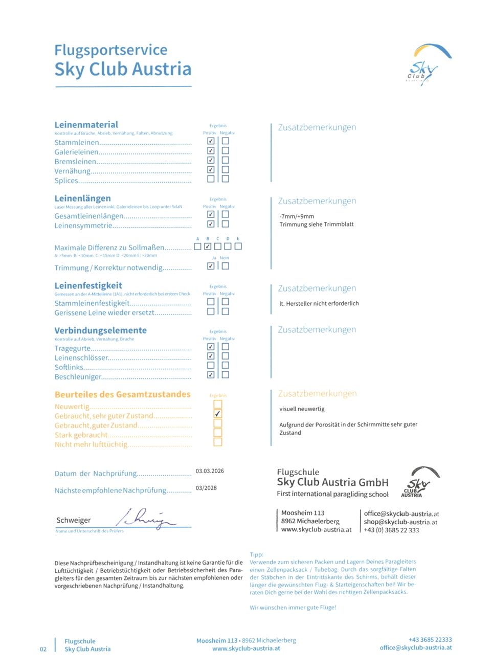 Sport dell'aria & Aquiloni: Gleitschirm Airdesign Easy 2 - S – Usato da St. Gallen venduto da Florian_SG 4