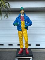 Lebensgrosse XXL Figur Skifahrer Vintage Deko Ski Werbung