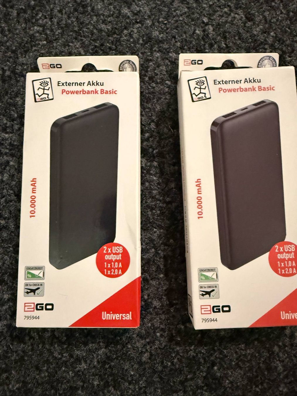 Batterie: Powerbank 2GO 10000 mAh, Lithium-Polymer 2 Stk – Nuovo e nell'imballaggio originale da St. Gallen venduto da pho_pro