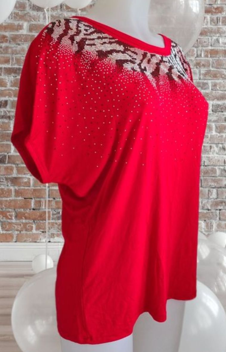 T-Shirts: Rotes Glitzer-Shirt, Grösse S/M, neu – Neu (gemäss Beschreibung) aus Sursee von Aniri 4