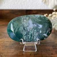 ✲ Moosachat Handschmeichler ✲ 95g / 70mm Agate Palm Stone