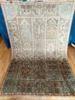 Seidenteppich 185*125cm handg.frisch prof.gewaschen Felder