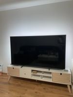 Fernsehmöbel weiss Holz mit Schubladen und Fächern 