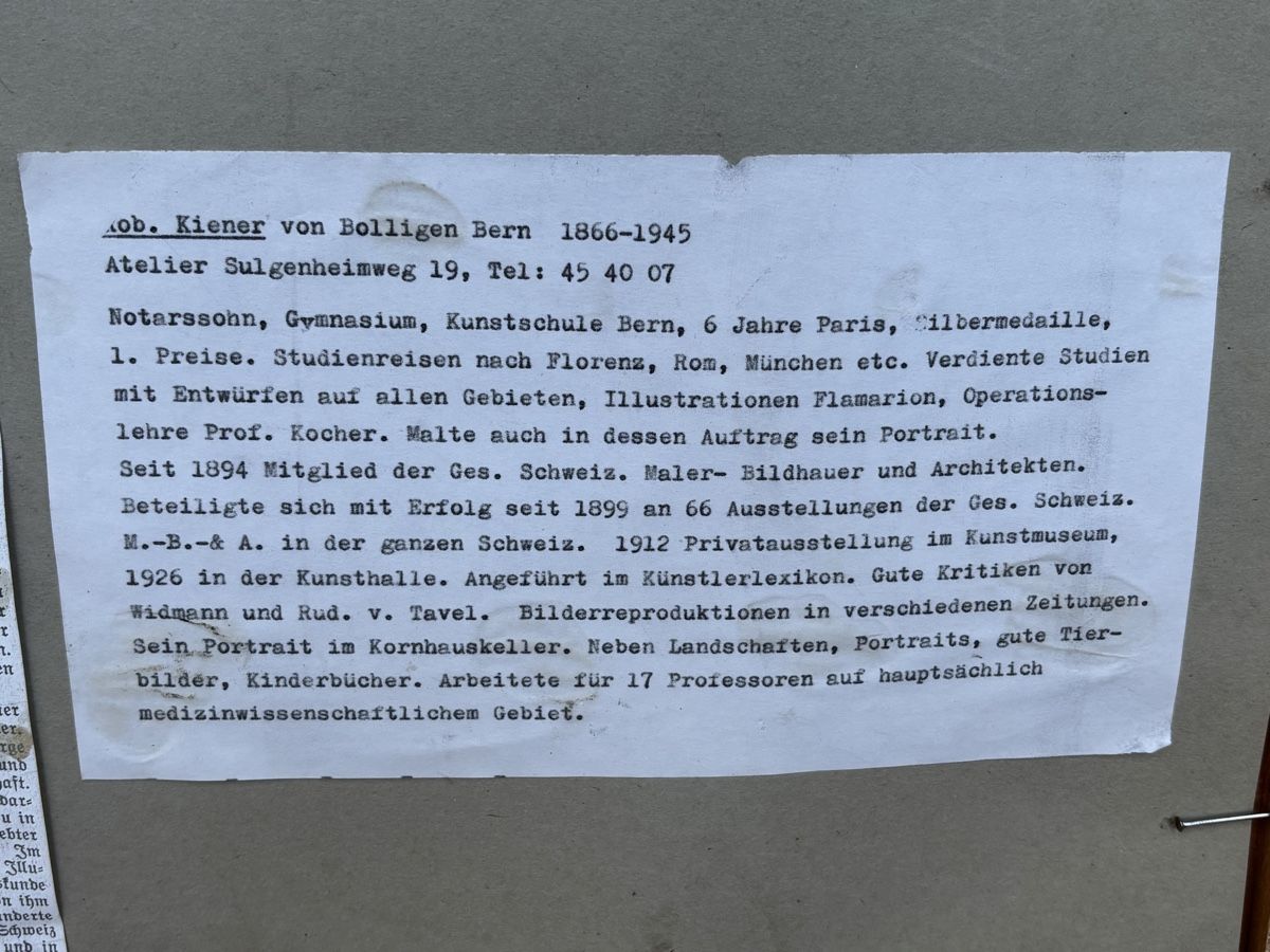 Dipinti: Gemälde Plaffeien sig Robert Kiener 1906 – Usato da Plasselb venduto da Mike760 6