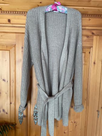 WARME, VILA STRICKJACKE / JACKE -GR. XXL - BEIGE/BRAUN - NEU