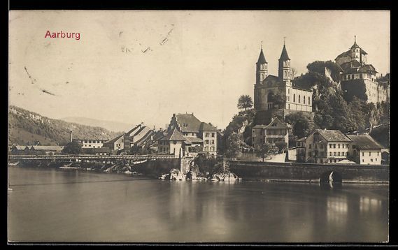 Ansichtskarten: AK Aarburg, Aare mit Brücke – Gebraucht aus Berlin von bartko-reher