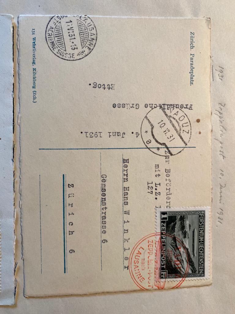Tutti i francobolli: Los 27 Zeppelinmarken Liechtenstein 1931 – Usato da Niederweningen venduto da rimicanardo 2