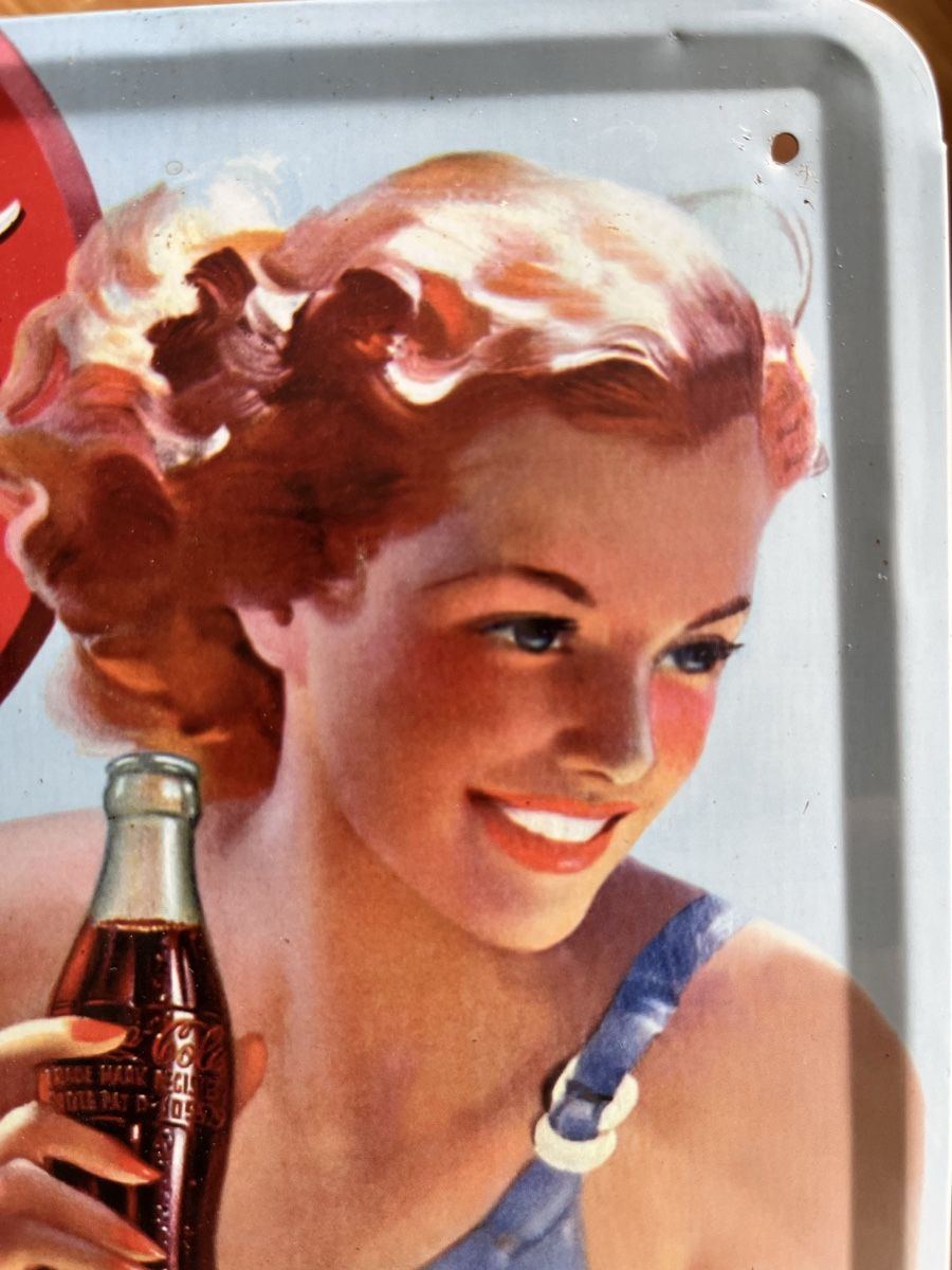 Coca-Cola Insegne: Blechschild Coca Cola Kalender – Usato da Allschwil venduto da sar_9sy9 4