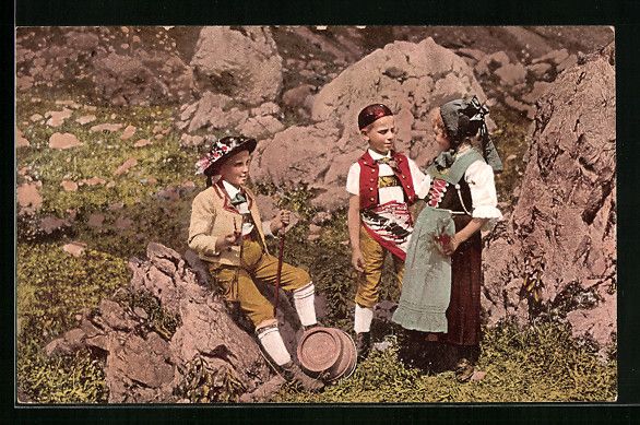Cartoline postali: Schweizer Kinder in Appenzellertracht im – Usato da Berlin venduto da bartko-reher