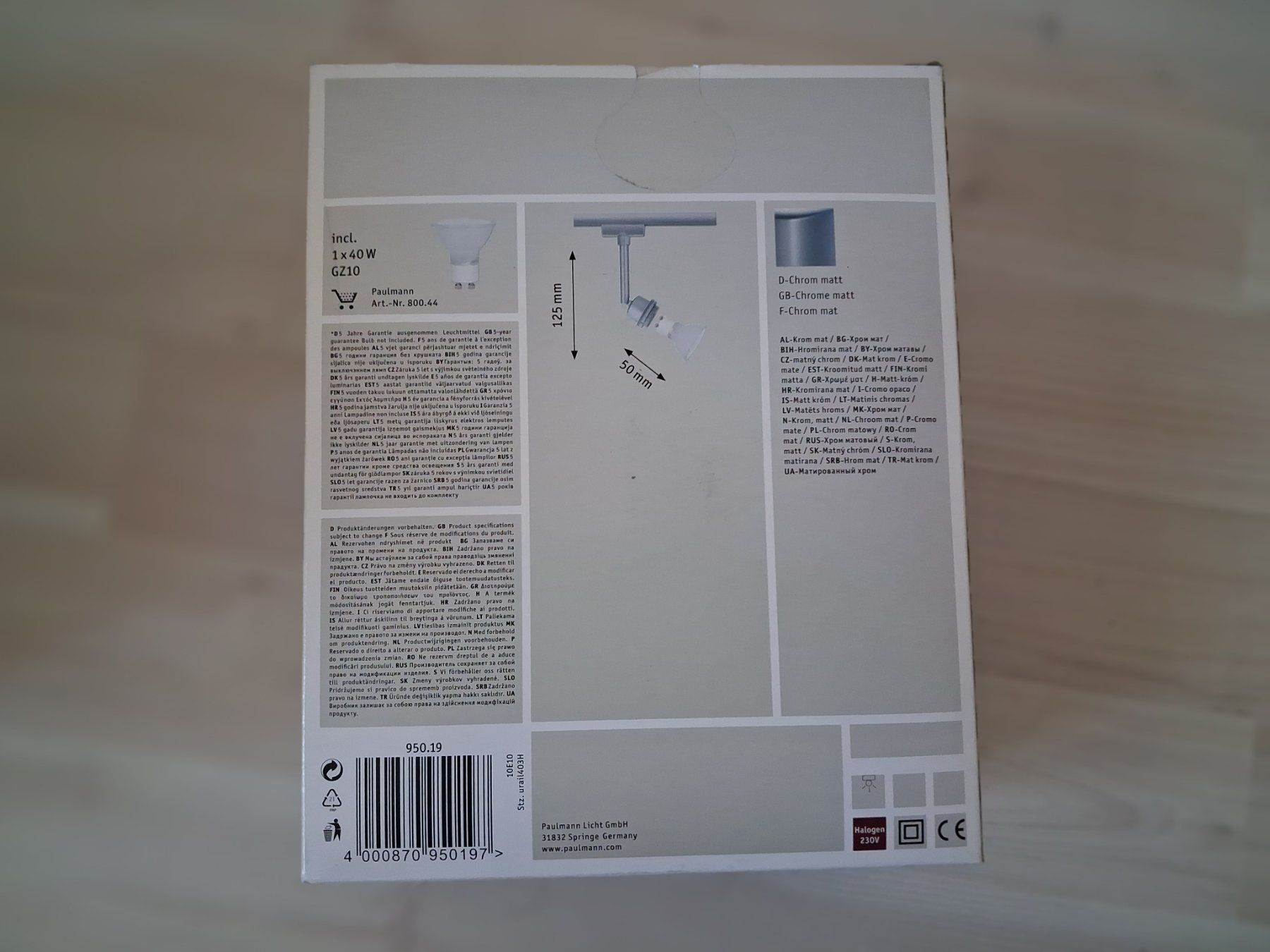Paulmann Lampade: SPOT ZU PAULMANN SYSTEM 40 WATT – Nuovo e nell'imballaggio originale da langnau venduto da Santos1411 1